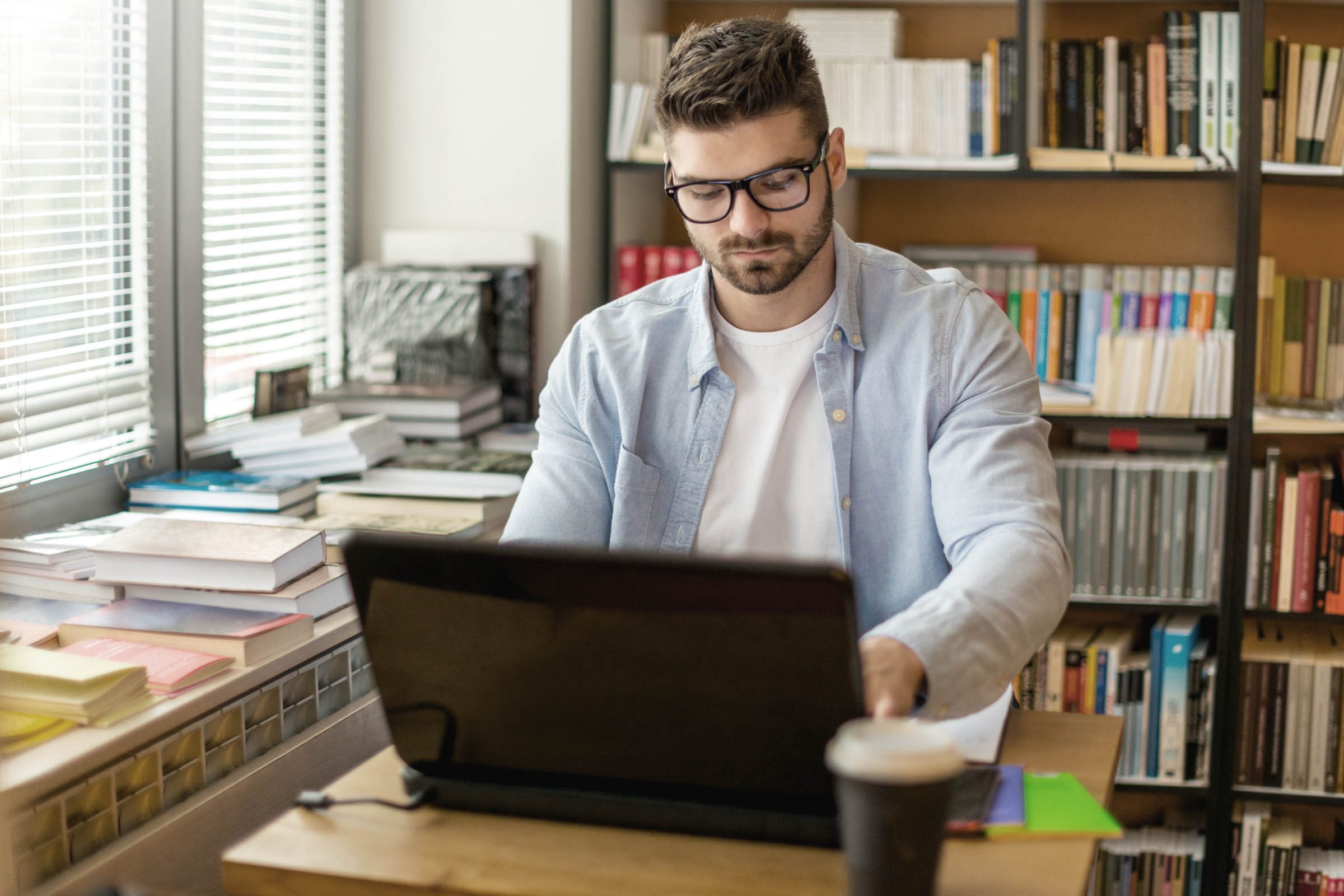 Male student preparing exam male teacher studying